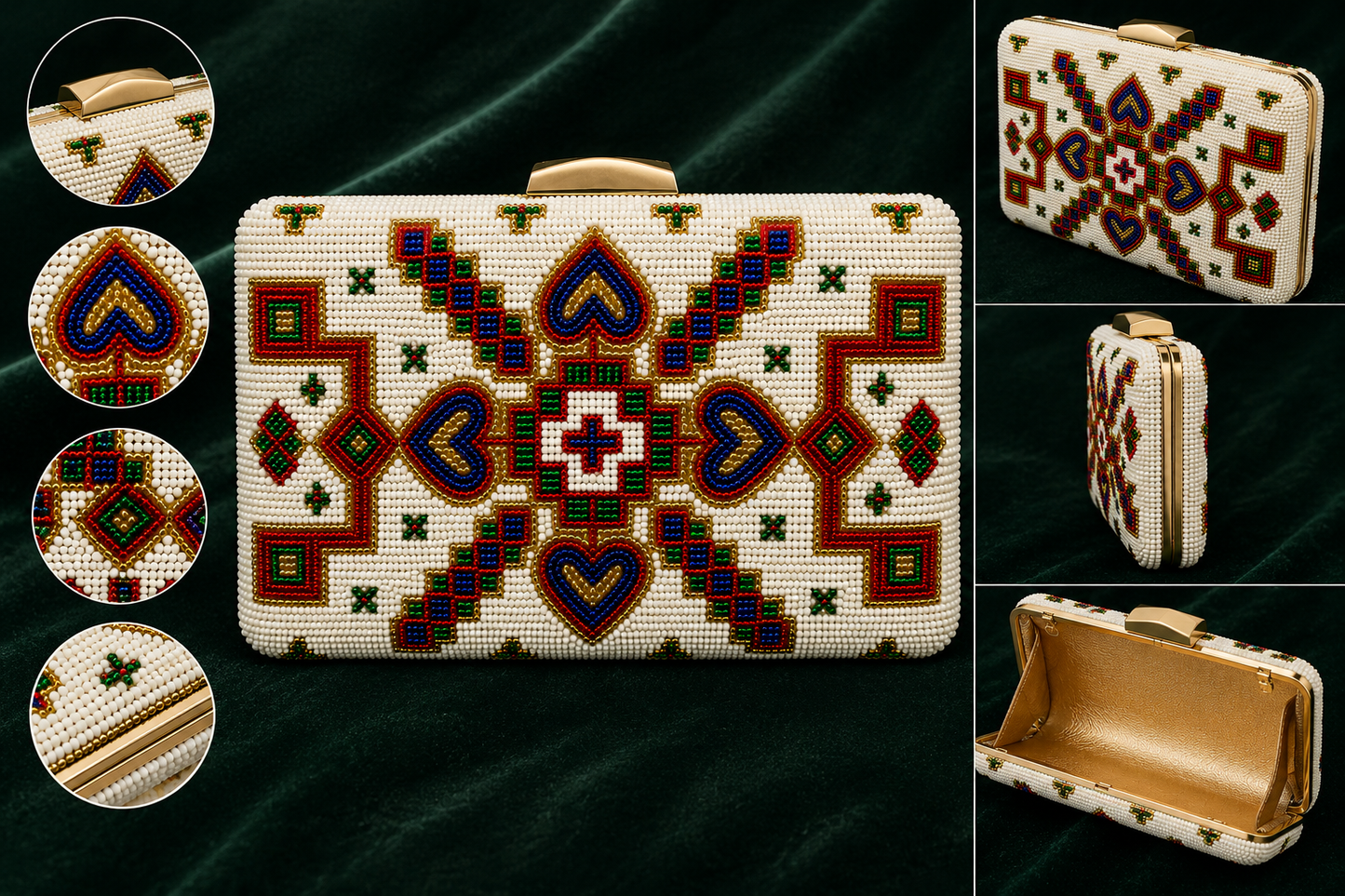 Rangoli Pearl Patoda Clutch