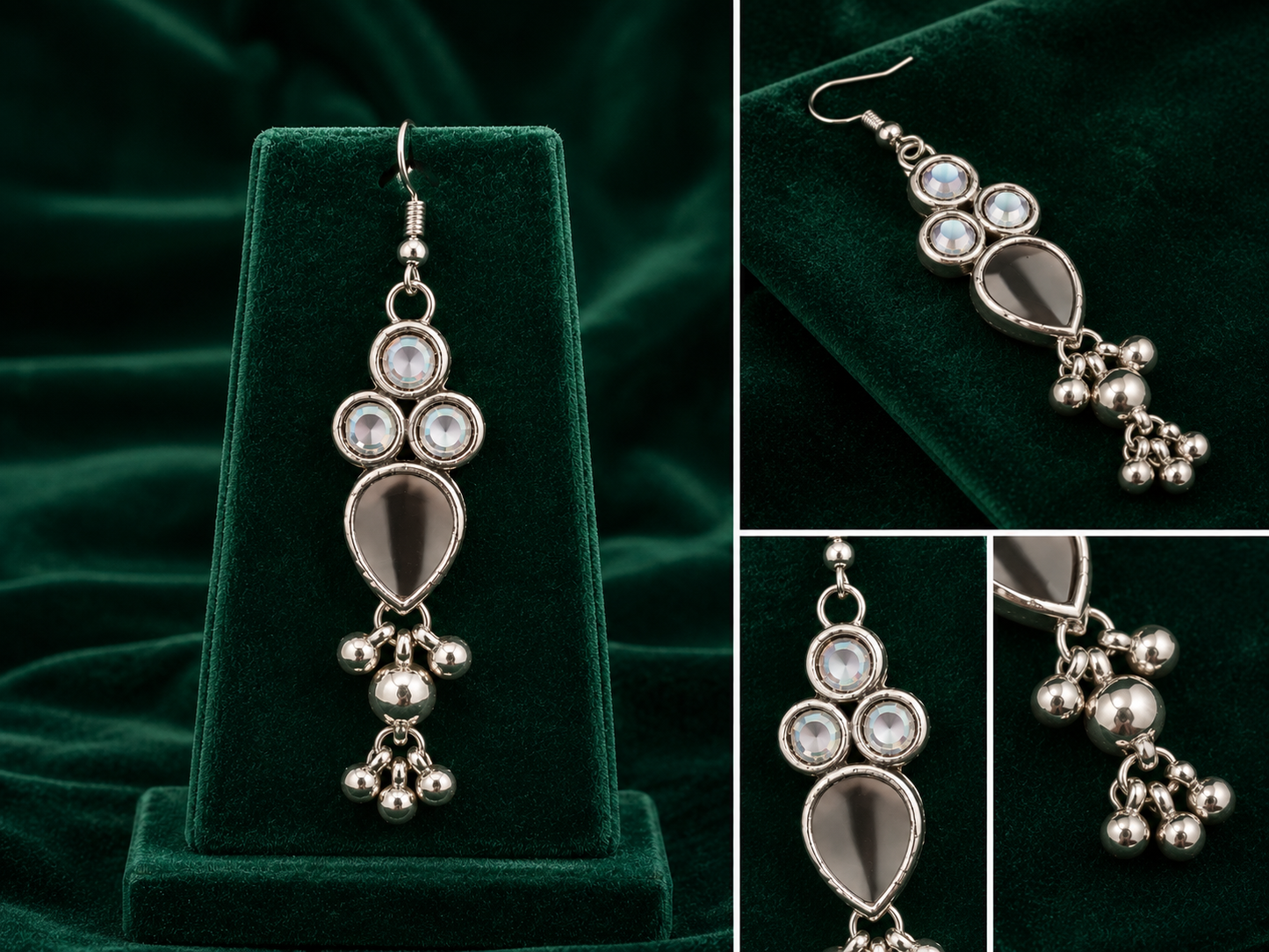 Mirror Oxidize Necklace Set