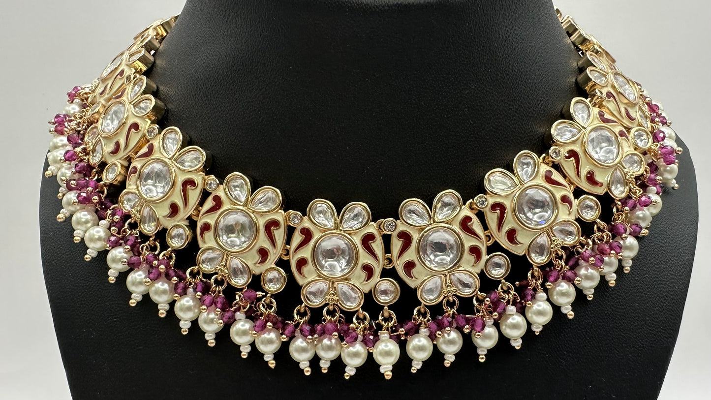 Ruby Meenakari Necklace
