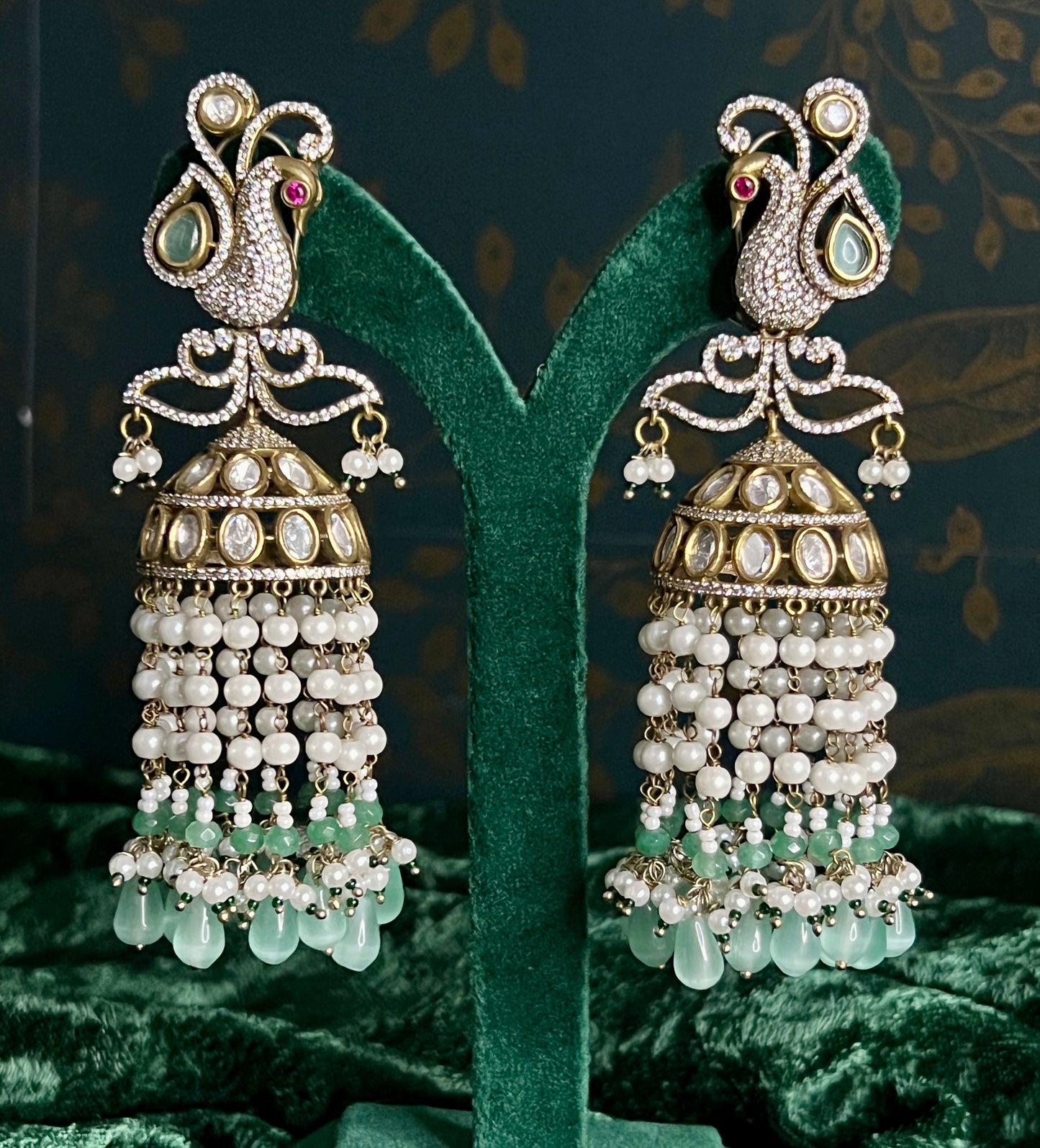 Peacock Jhumkas