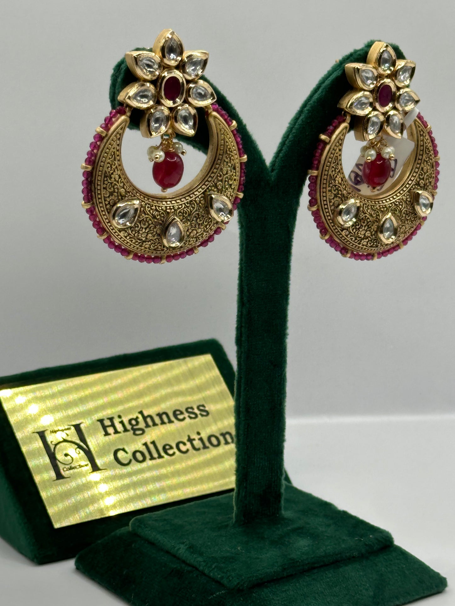 Matte Gold Chandbali