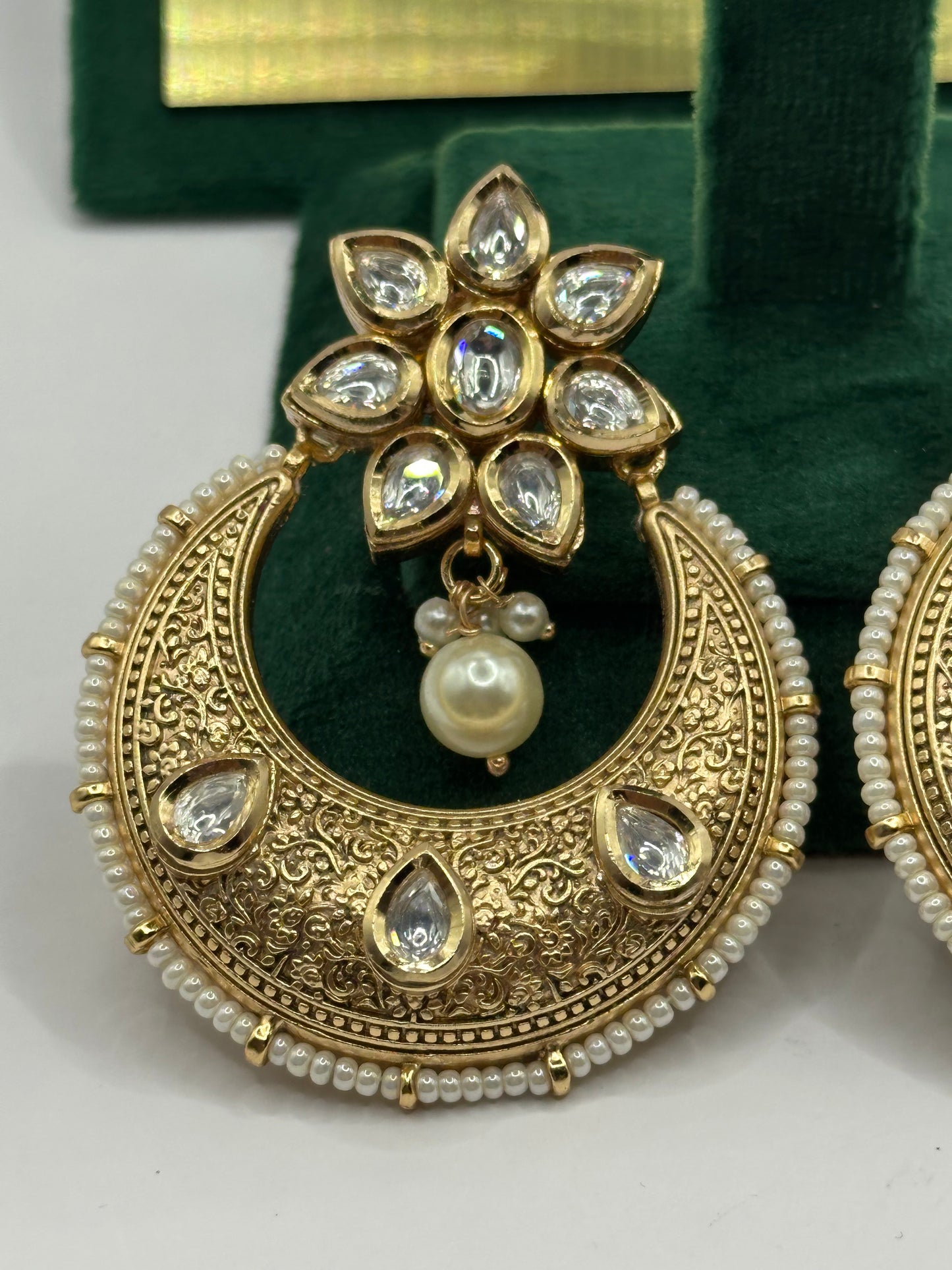 Matte Gold Chandbali
