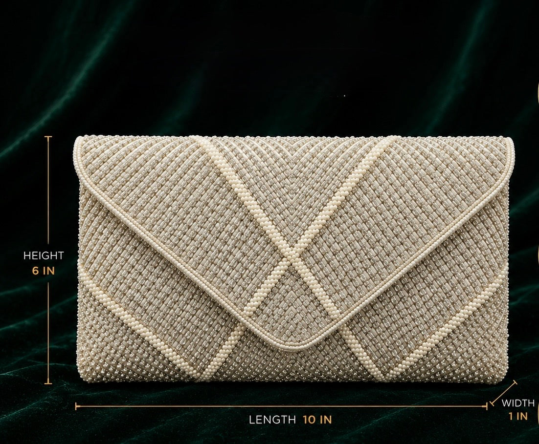 Pearl envelope Clutch
