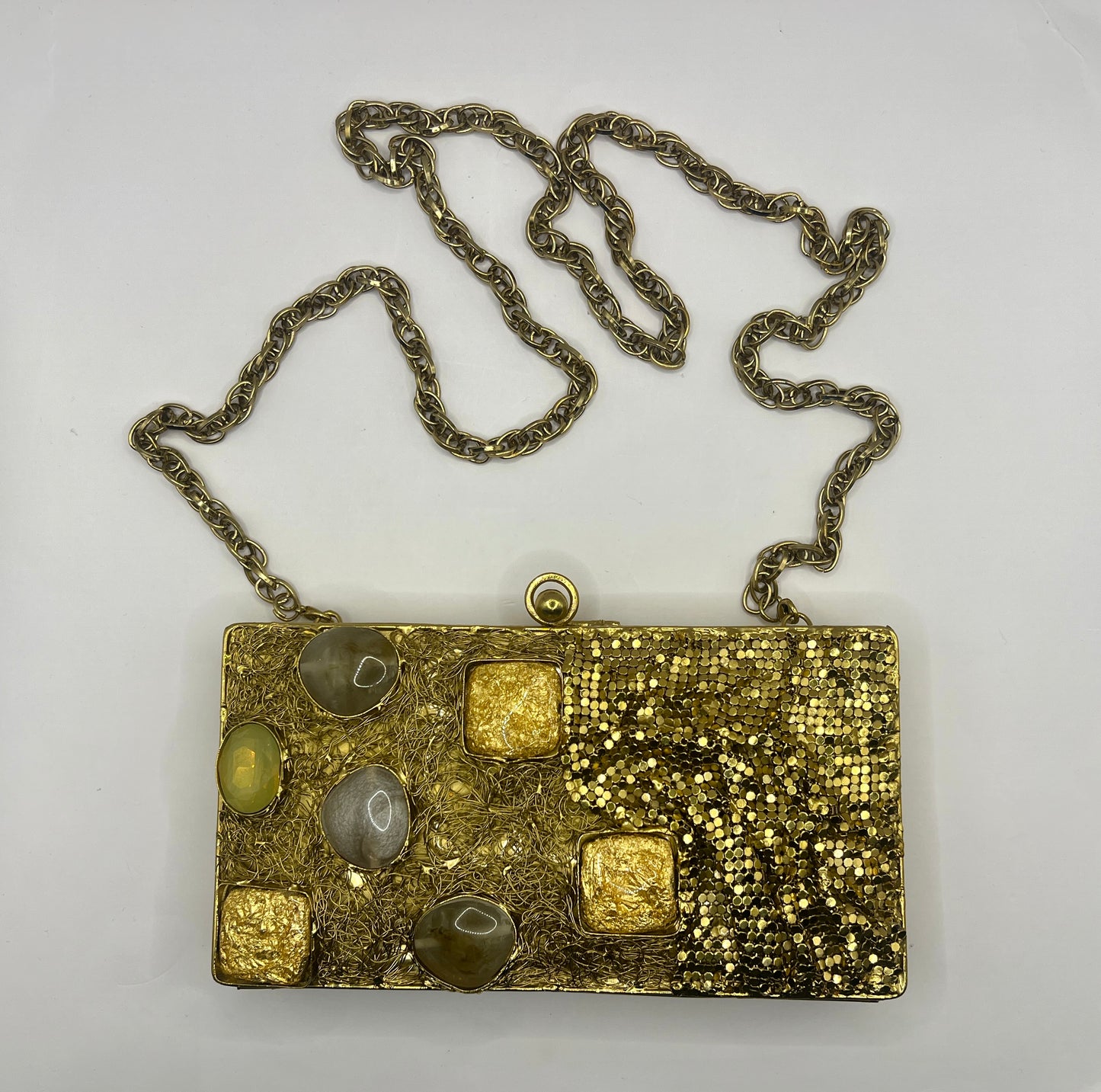 Gold Natural Stone Clutch