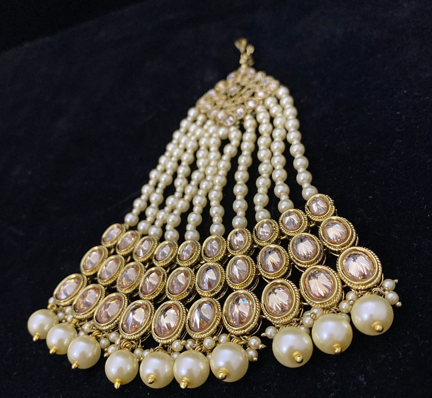 Jhumar/Paasa in Copper with Pearls