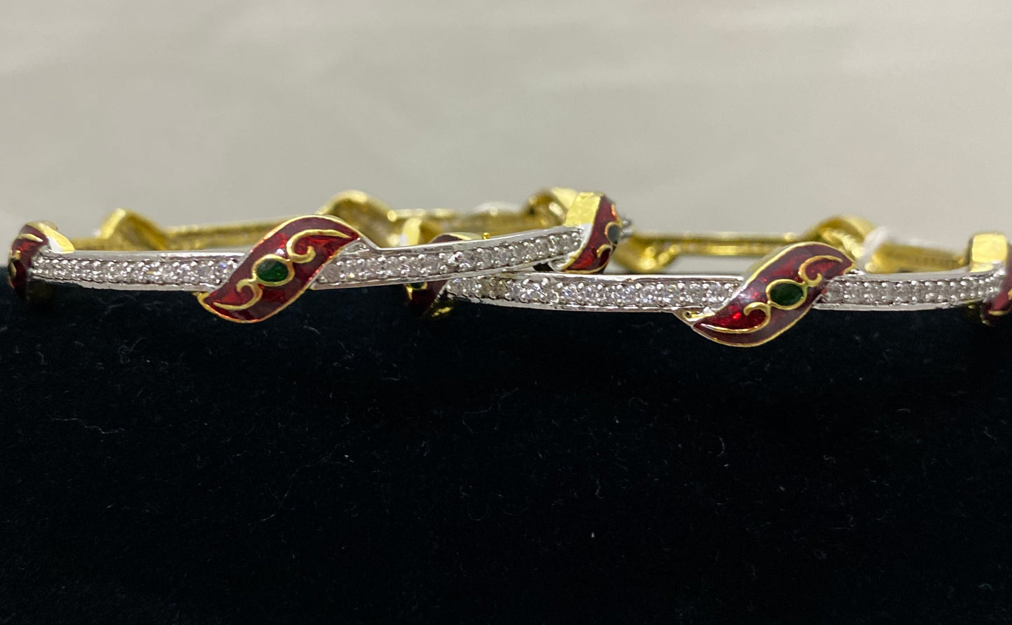 Two Tone Red Green Color without Lock Size 2.4