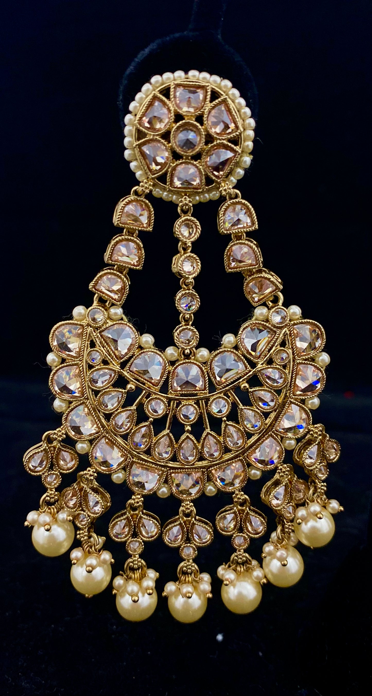 Long Copper Chandbali Earring