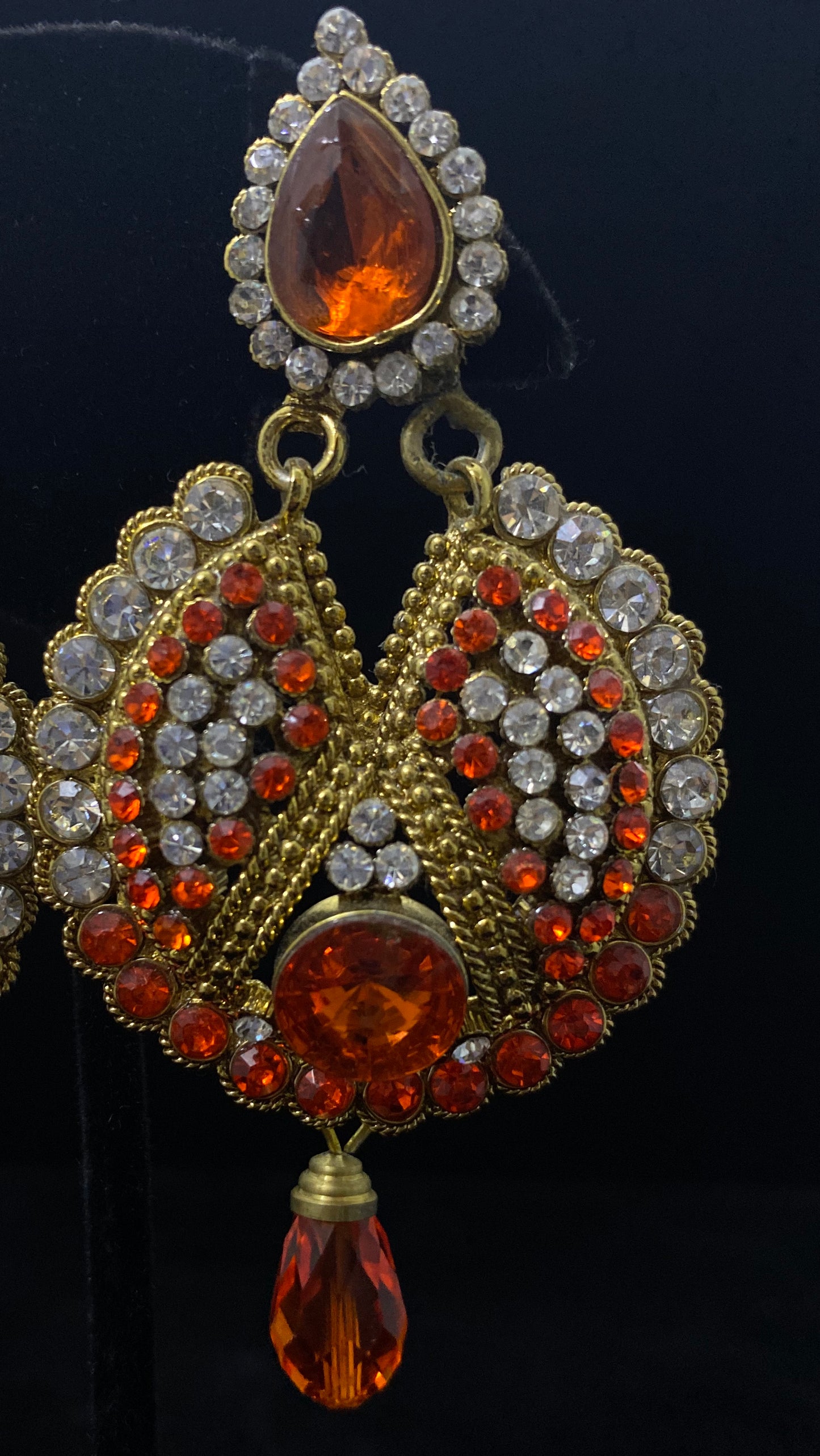 Orange Imitation Earring