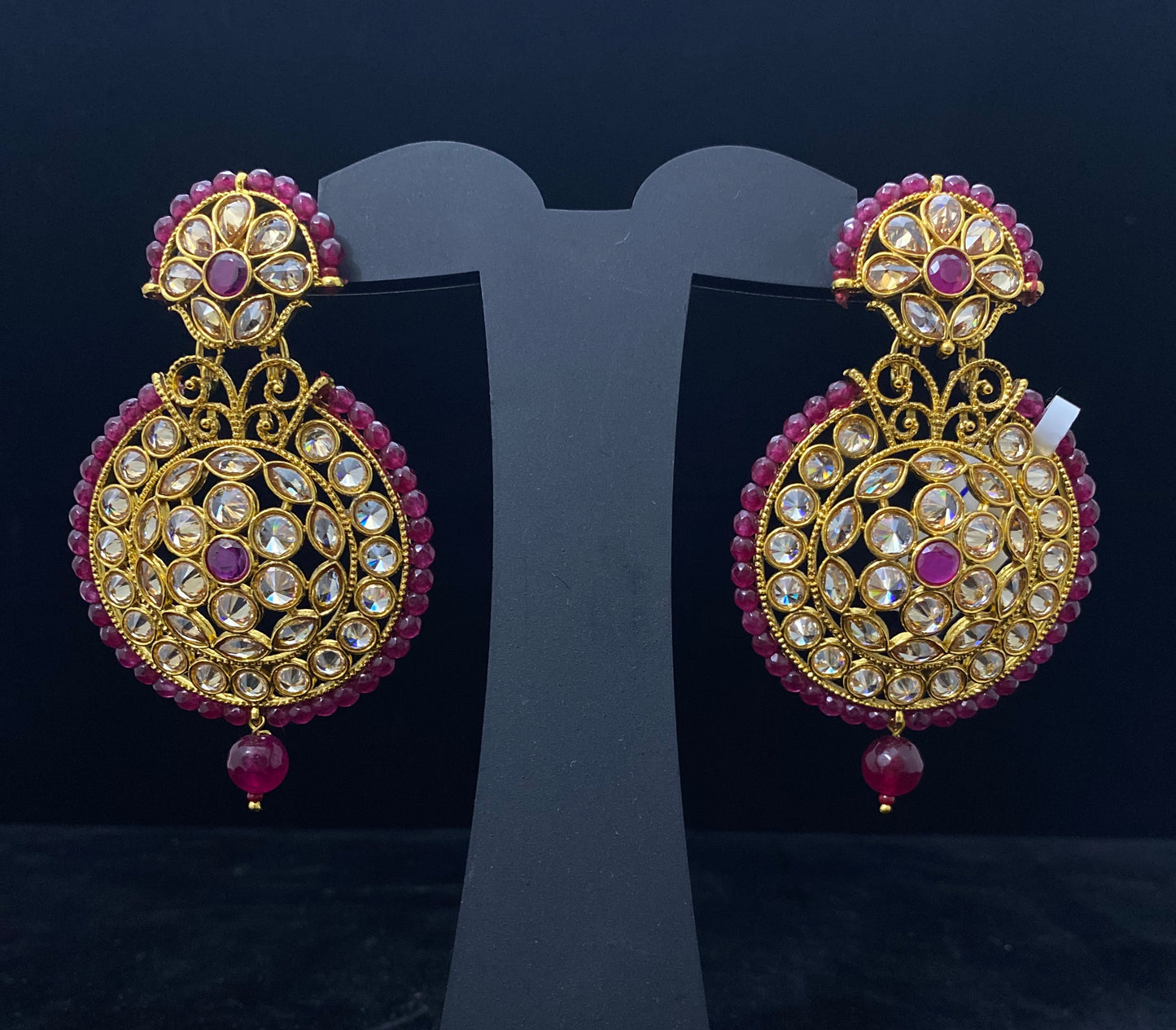 Polki Round Earrings in Different Colors