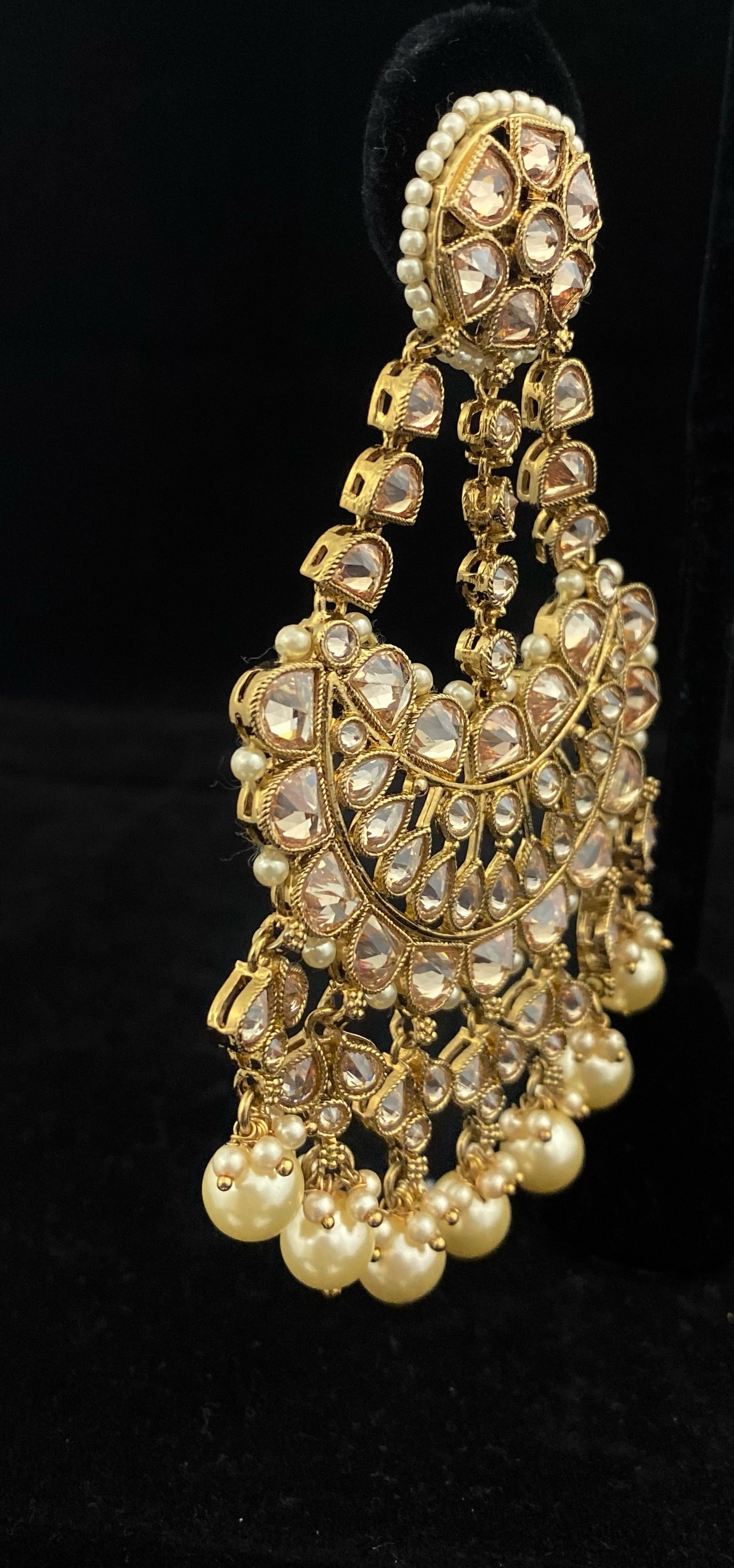 Long Copper Chandbali Earring