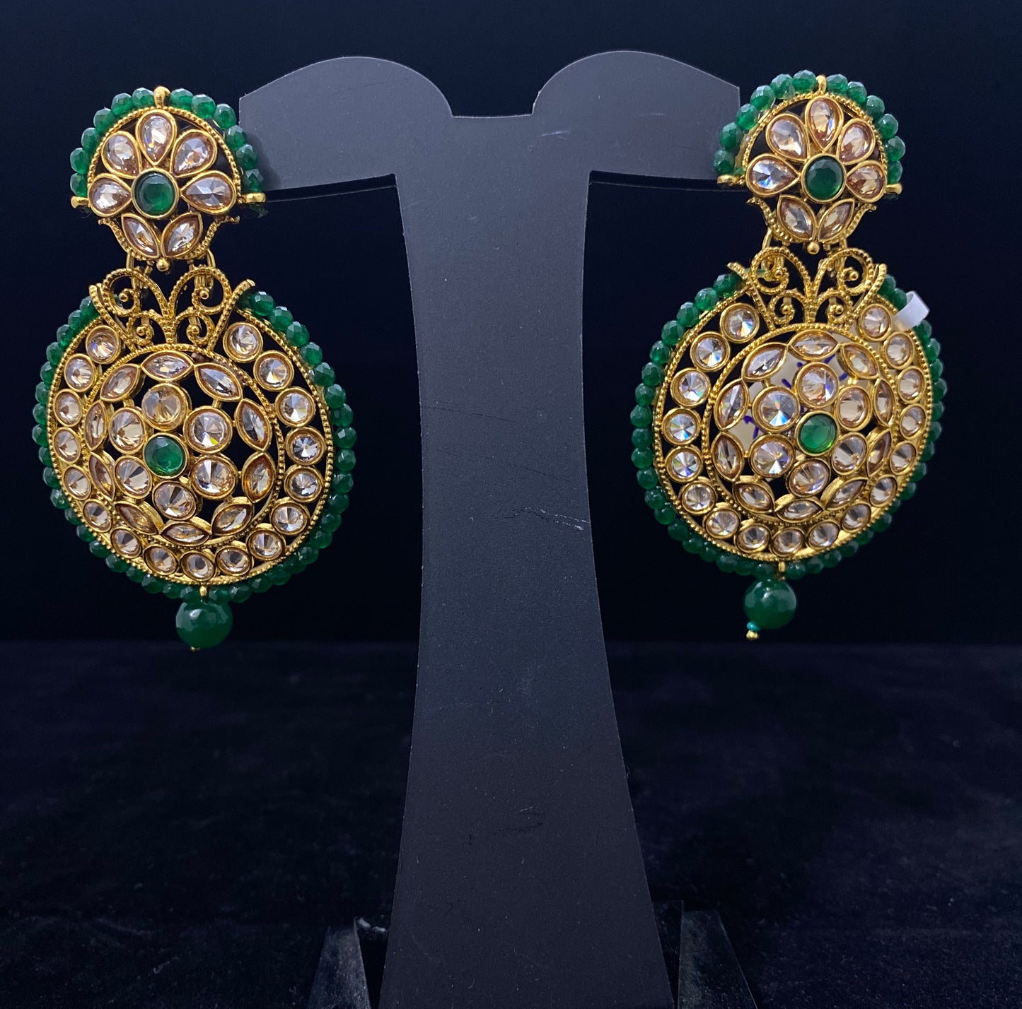 Polki Round Earrings in Different Colors