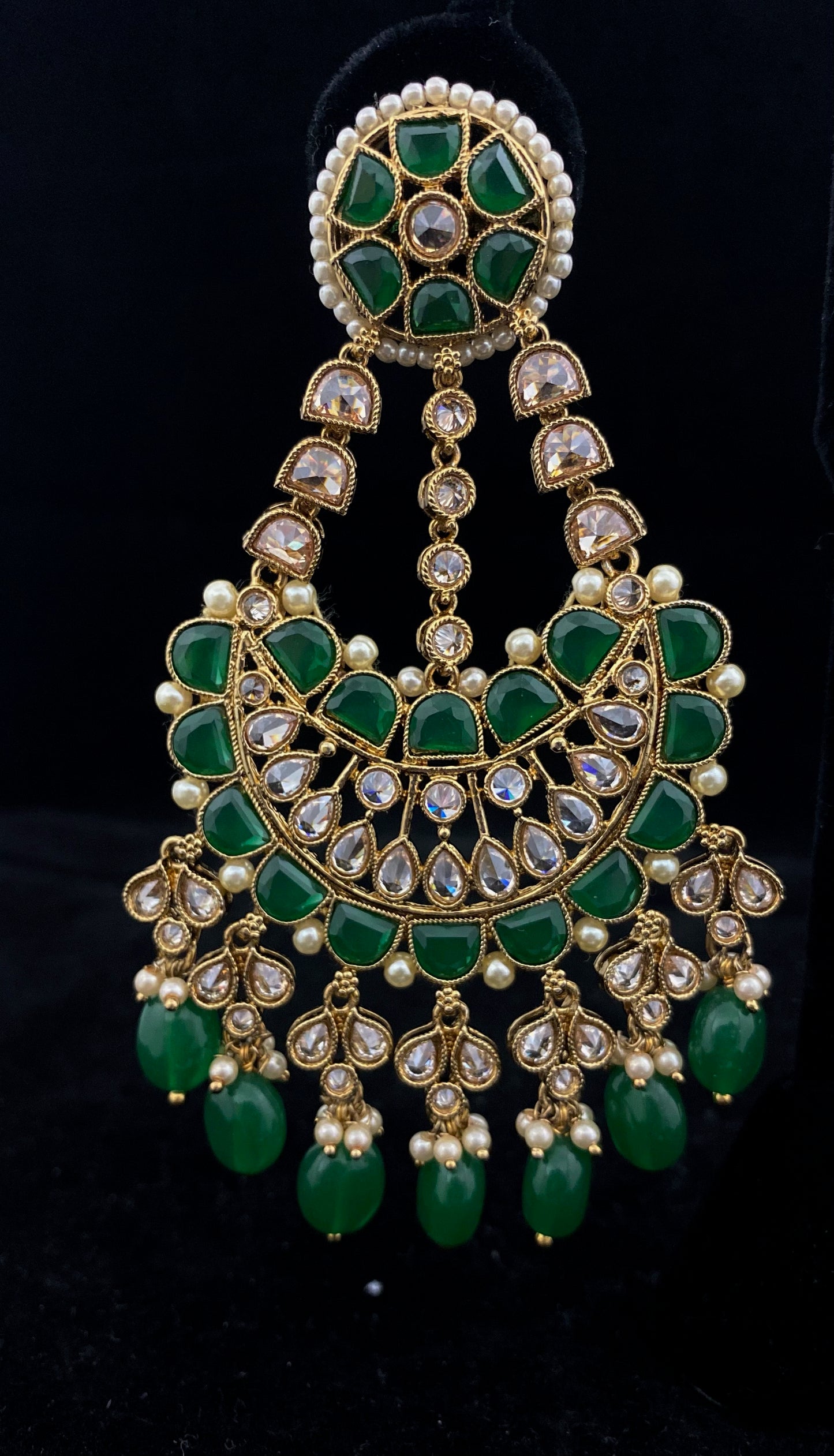 Long Copper Chandbali Earring