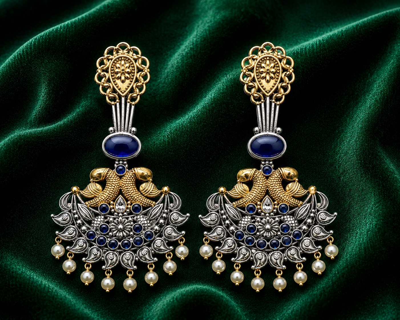 Peacock Oxidize Earring