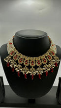 Load image into Gallery viewer, Red Pearl Necklace Set
