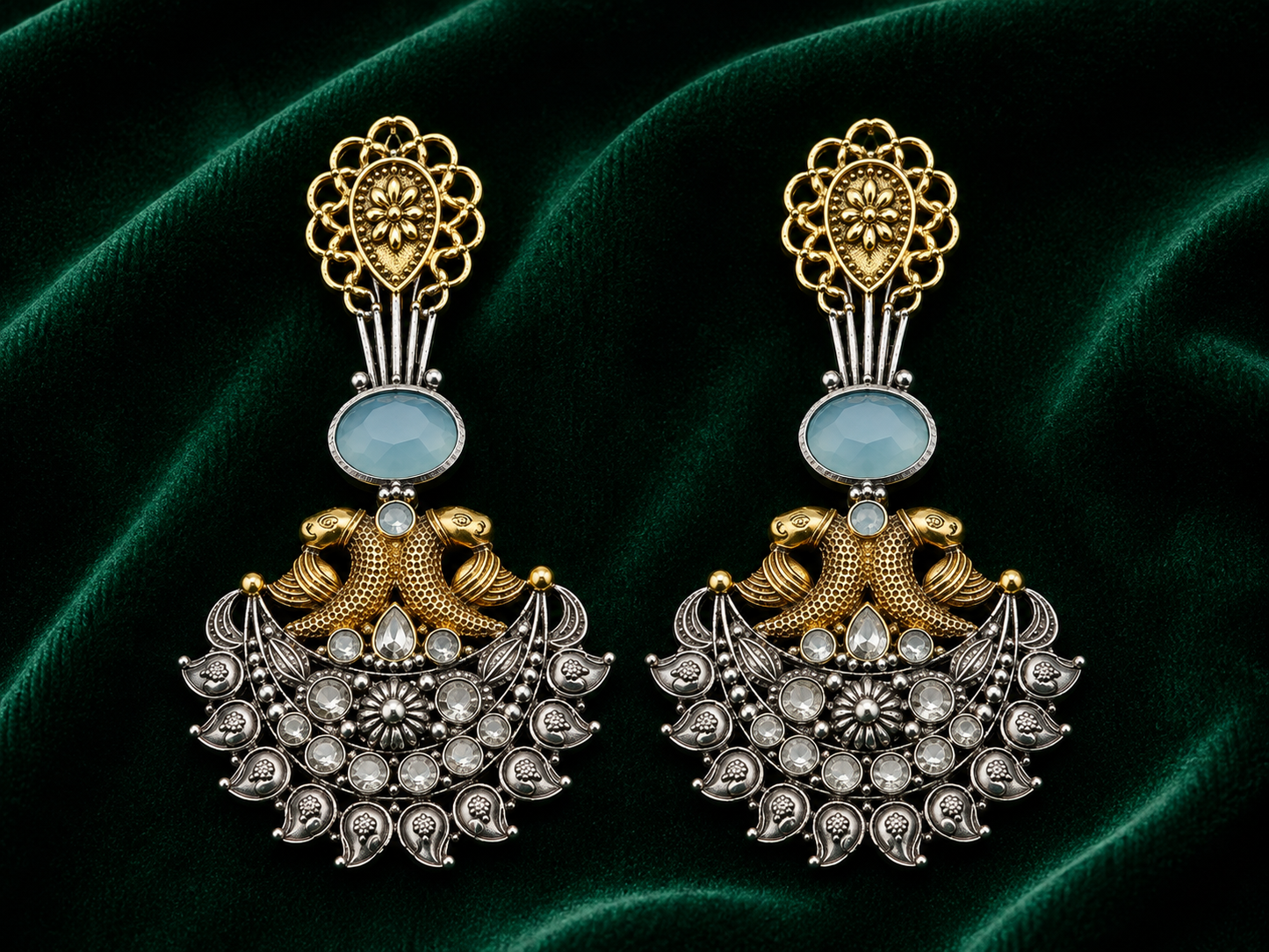 Peacock Oxidize Earring