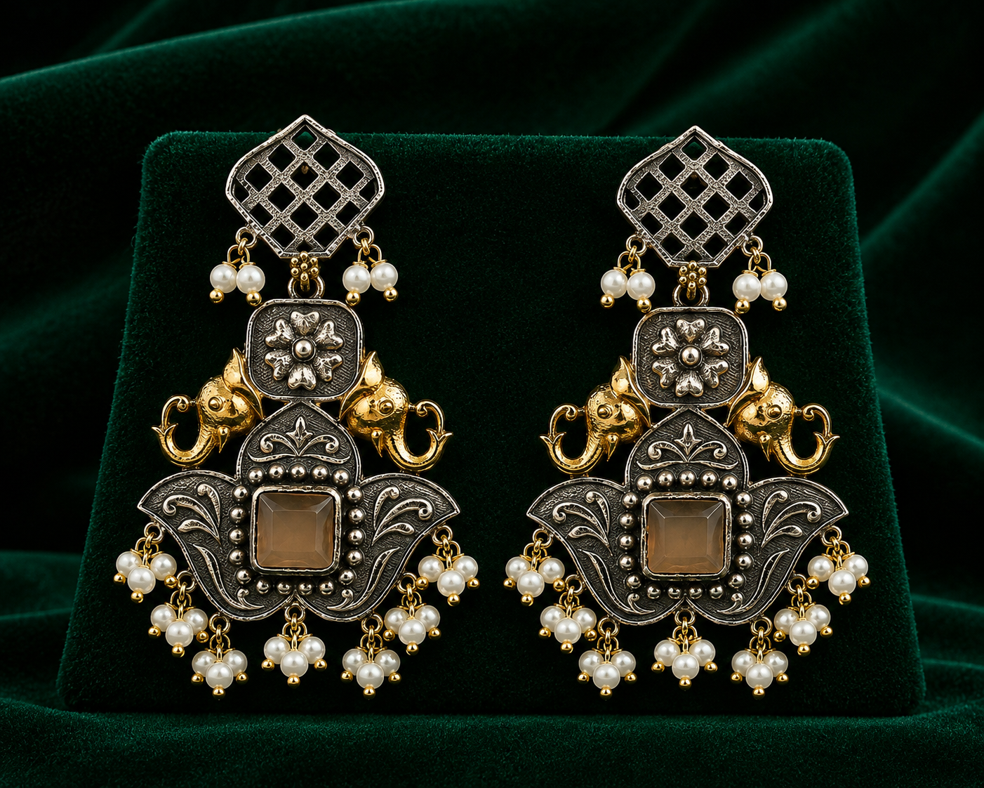 Elephant Oxidize Earring