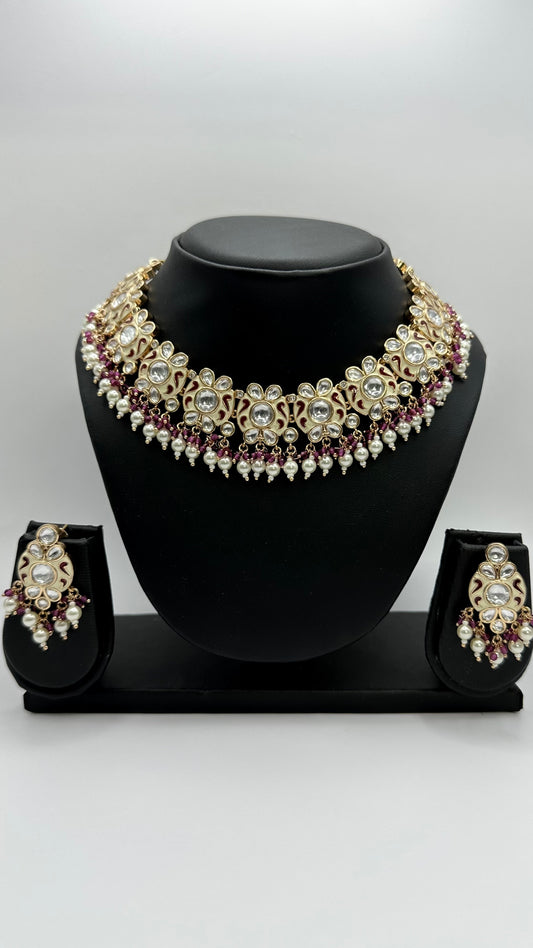 Ruby Meenakari Necklace