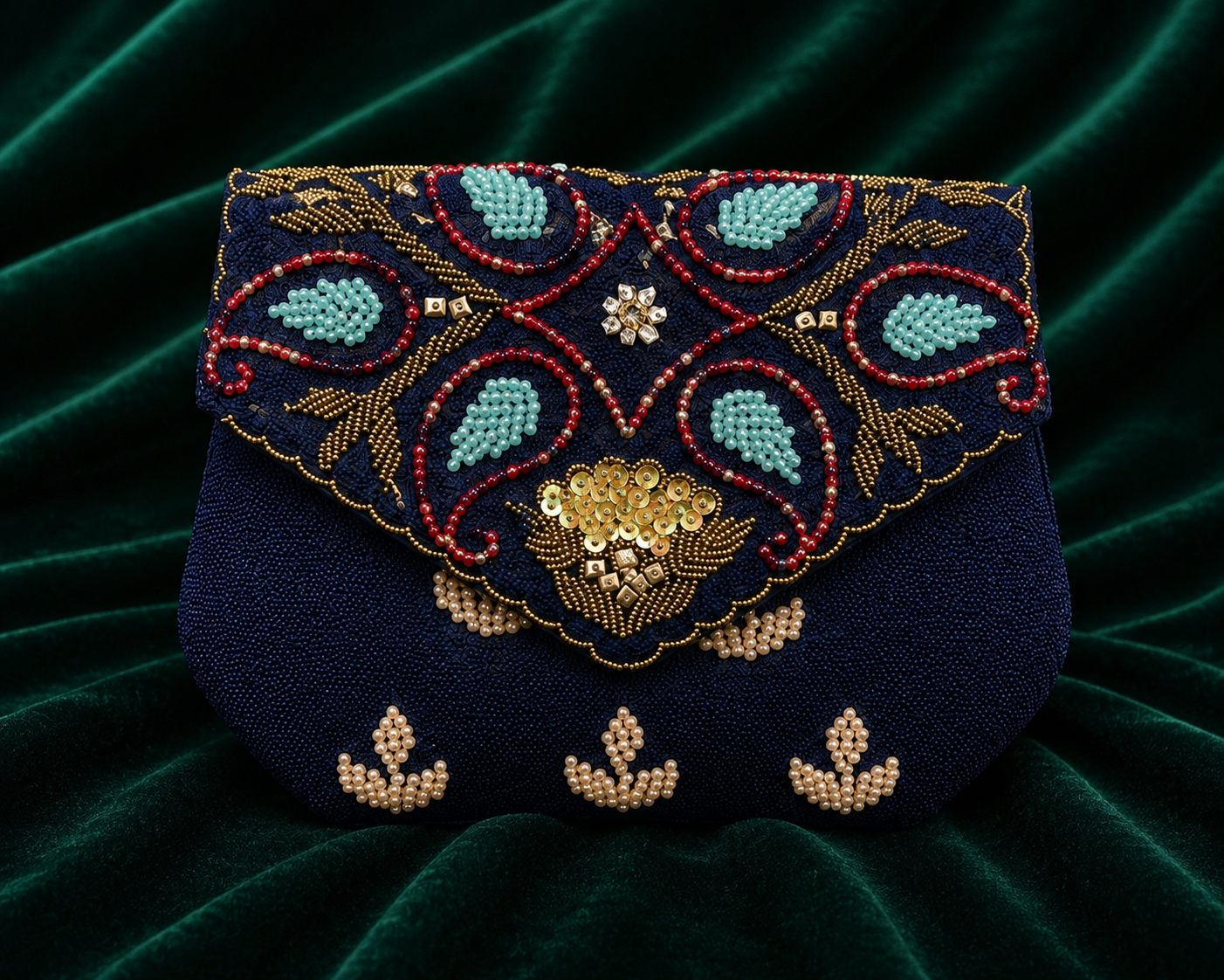 Midnight garden Clutch