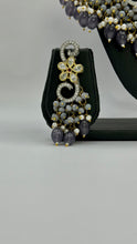 Load image into Gallery viewer, Lavender Victorian Kundan Necklace Set
