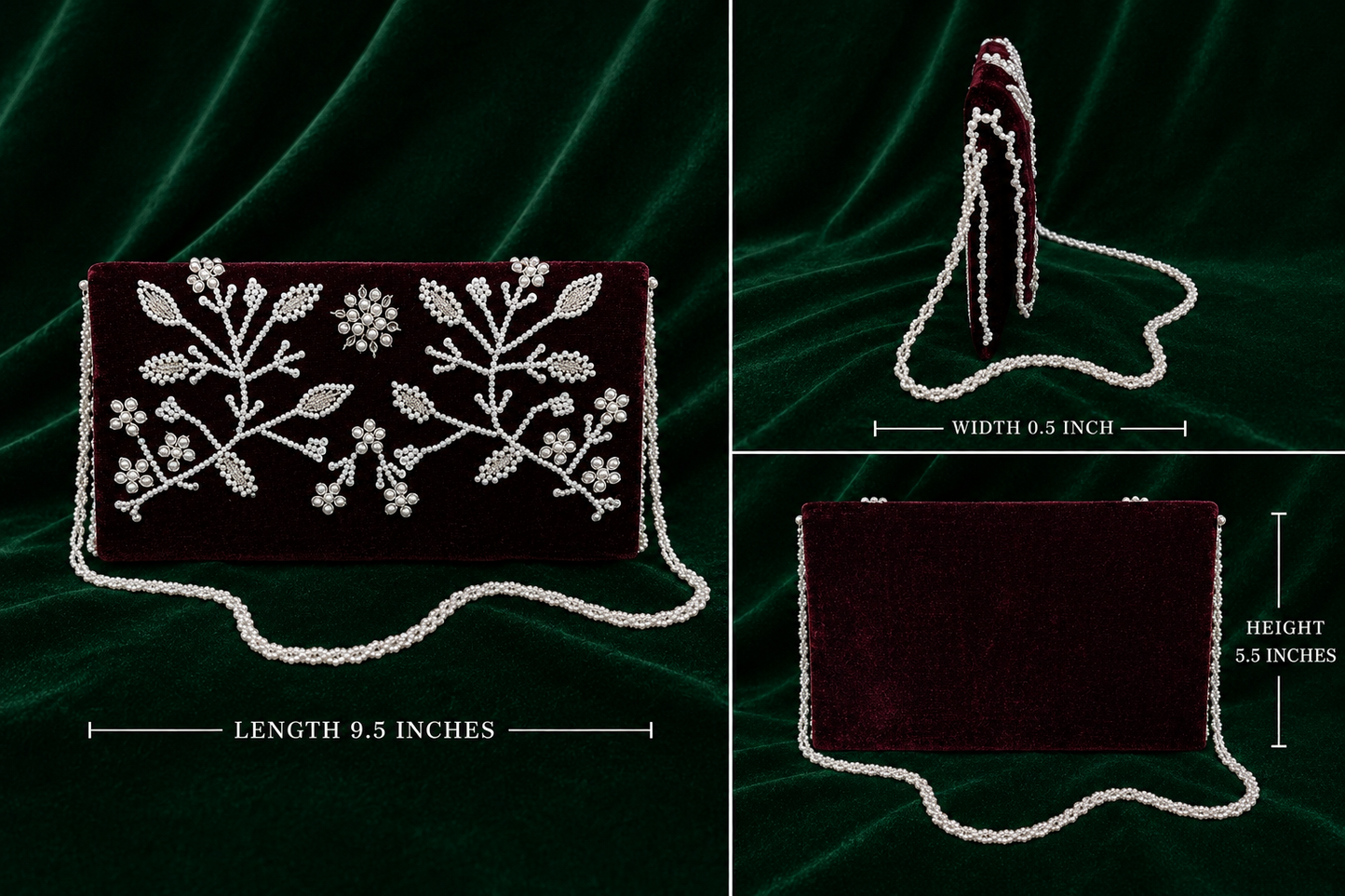 Velvet Wine Clutch