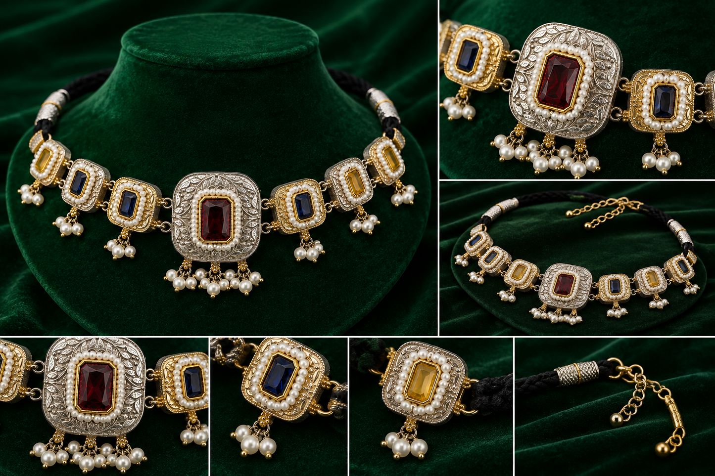 Mutli Choker Oxidize Set