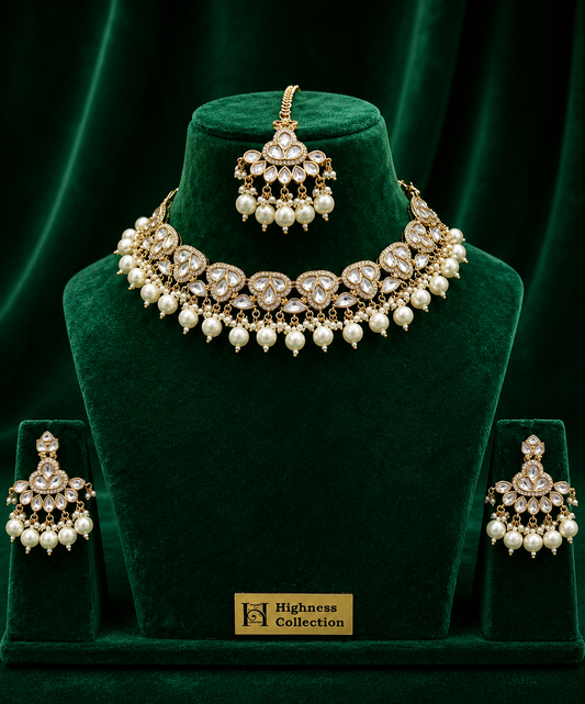 Sitara Veil Paachi Kundan Necklace
