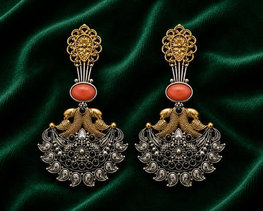 Peacock Oxidize Earring