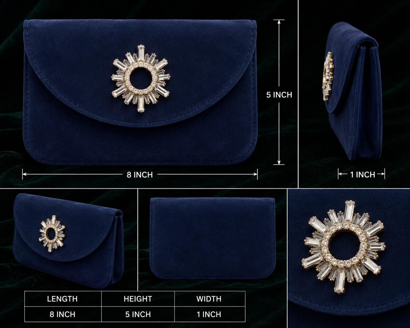 Starlight Velvet Clutch