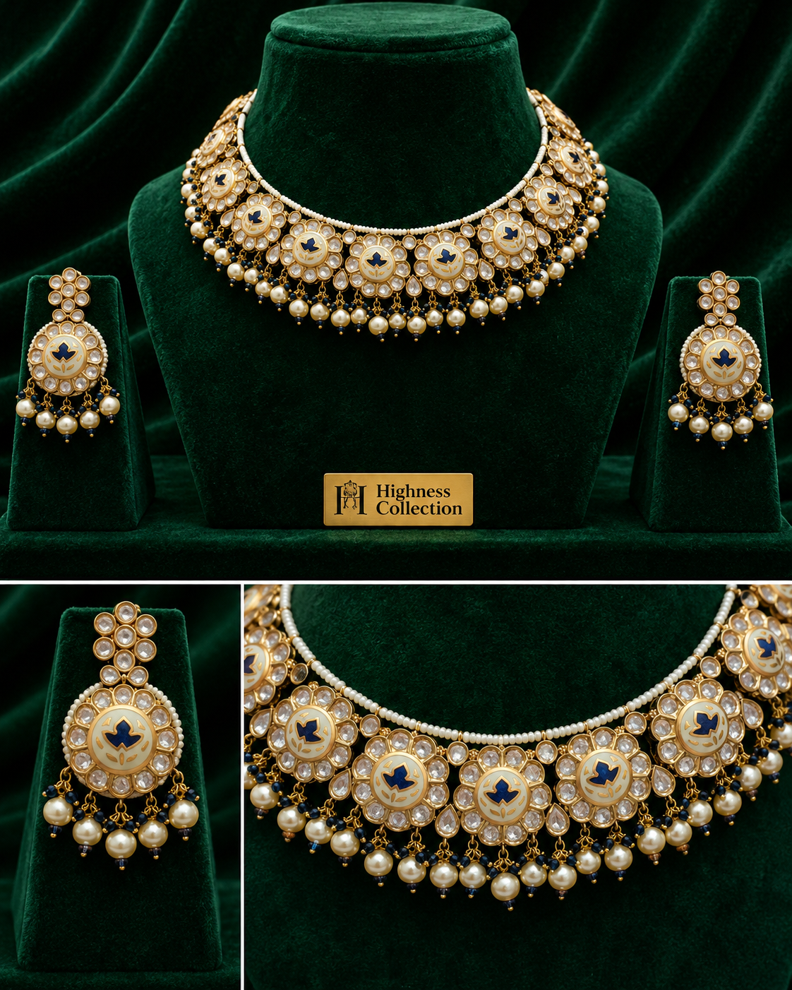 Noor-e-Meena Blue Necklace