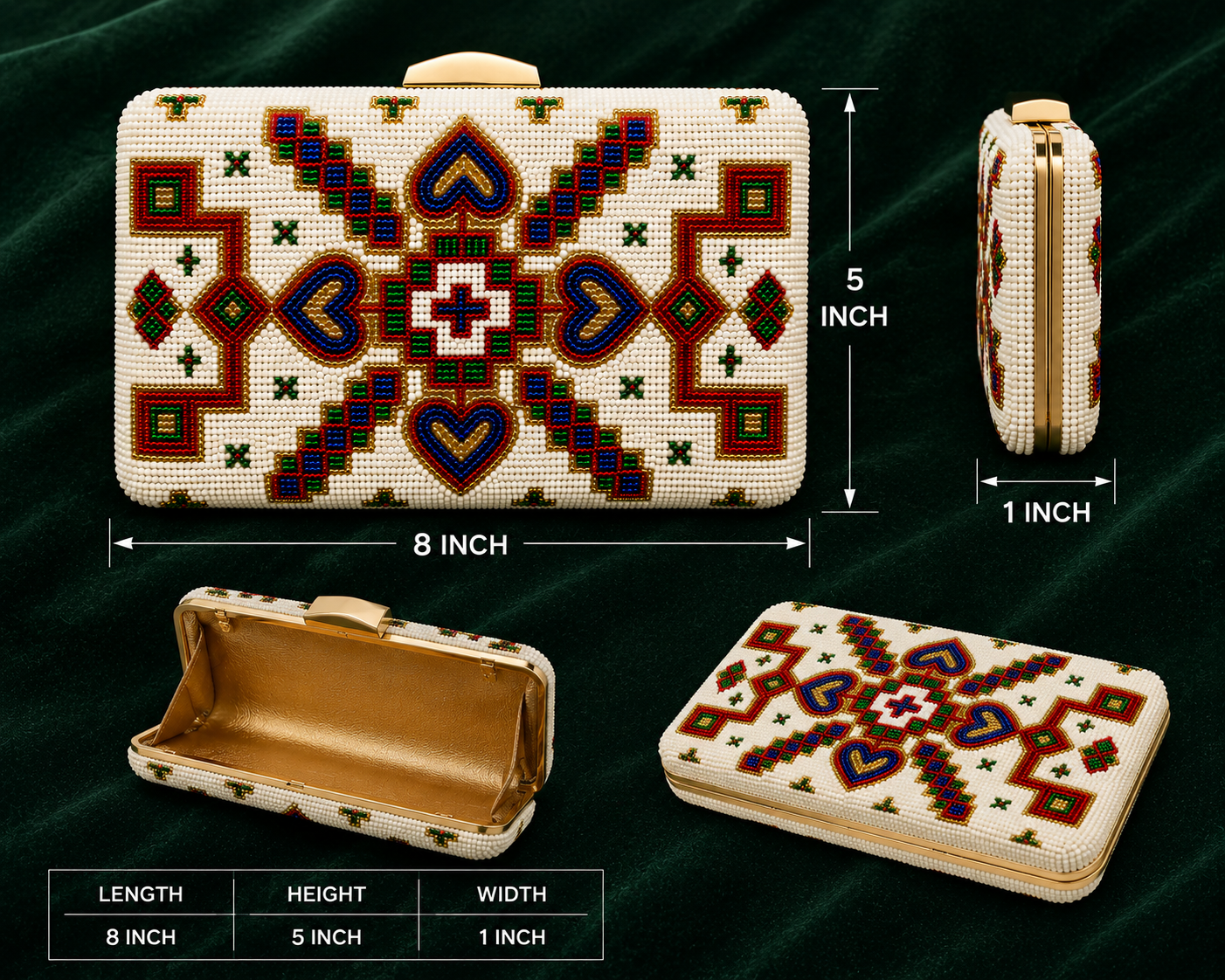 Rangoli Pearl Patoda Clutch