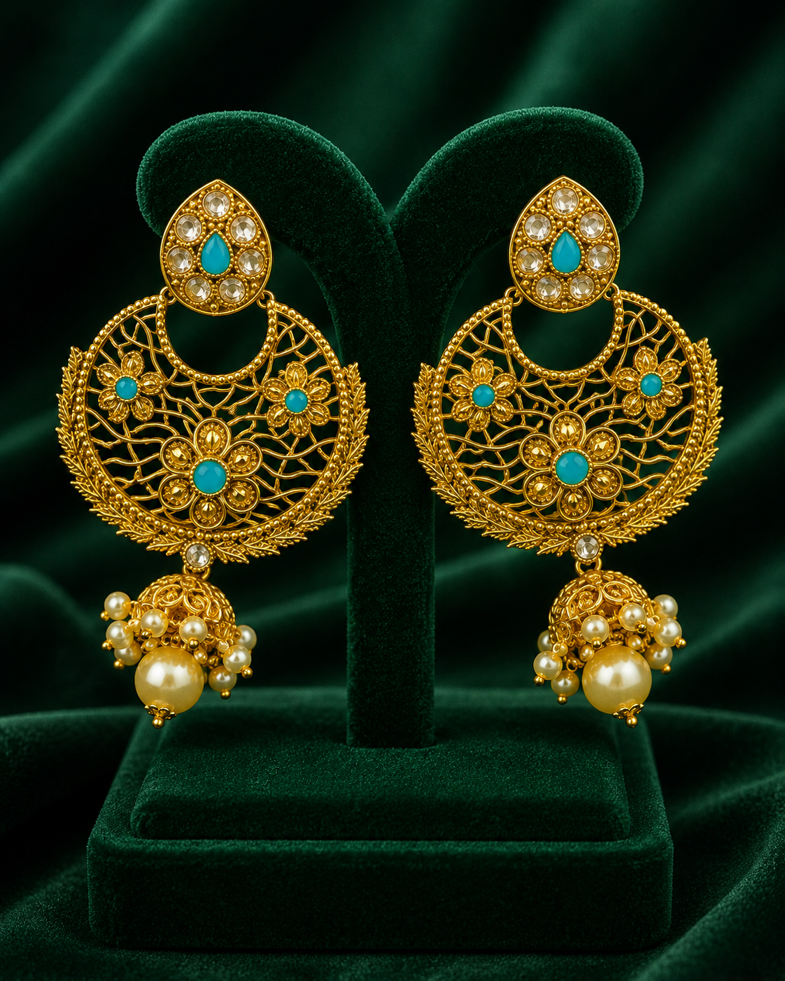 Zehnara Chandbali Earrings