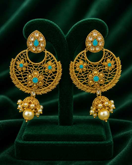 Zehnara Chandbali Earrings