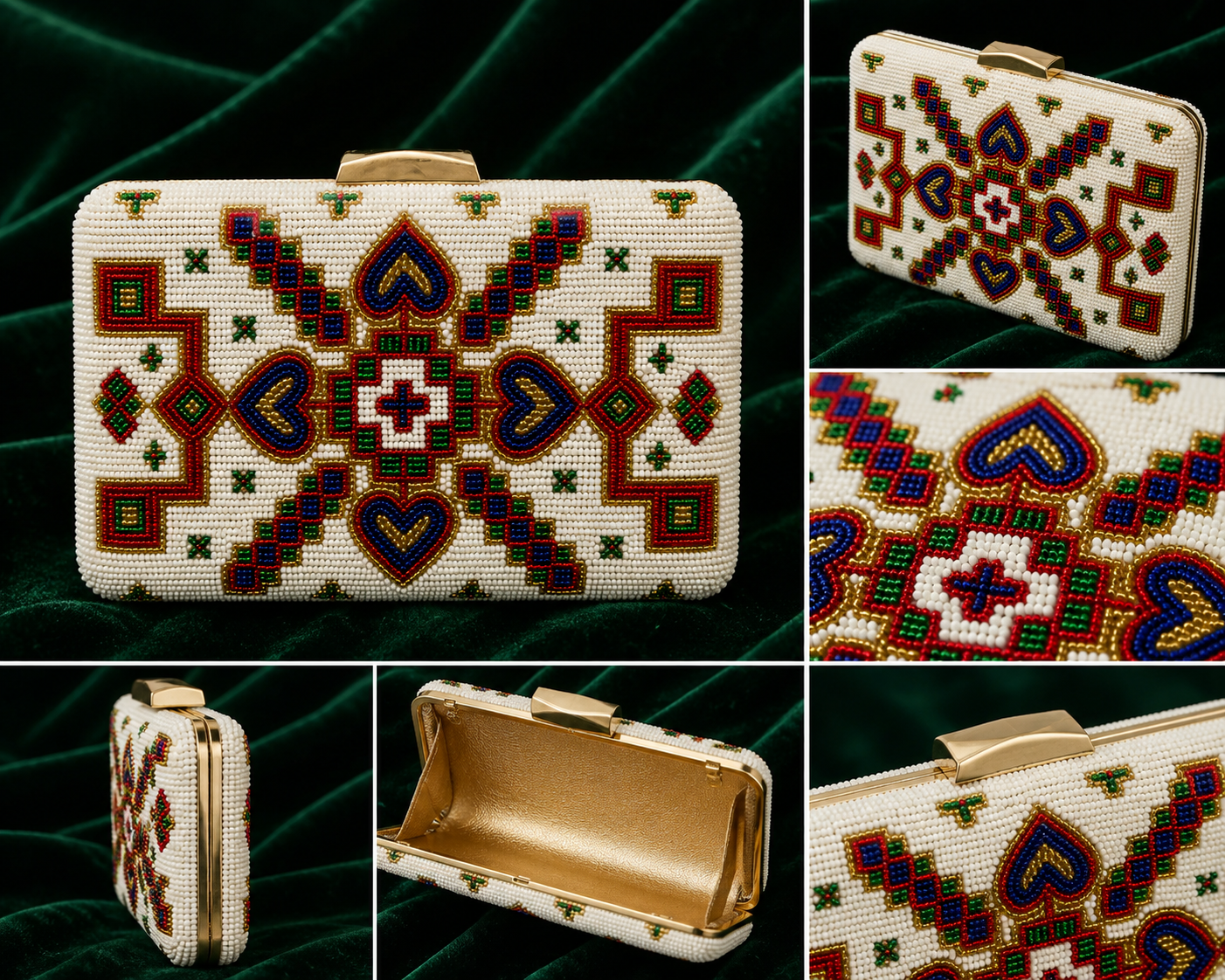 Rangoli Pearl Patoda Clutch