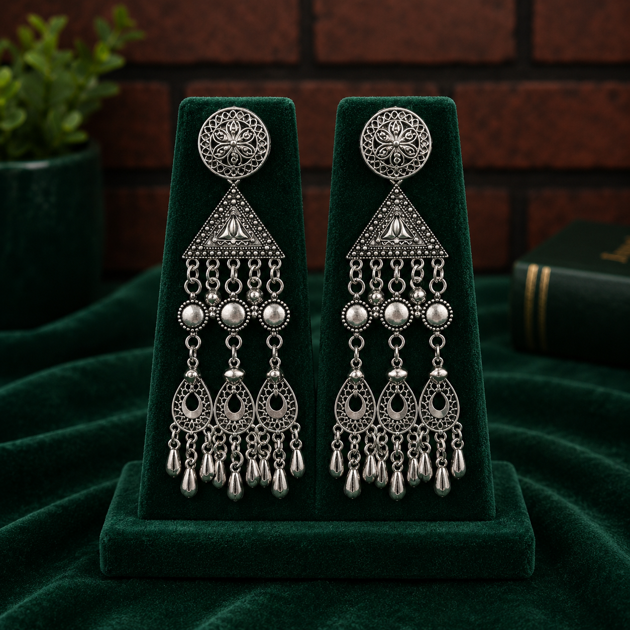 Oxidize Filigree Necklace Set
