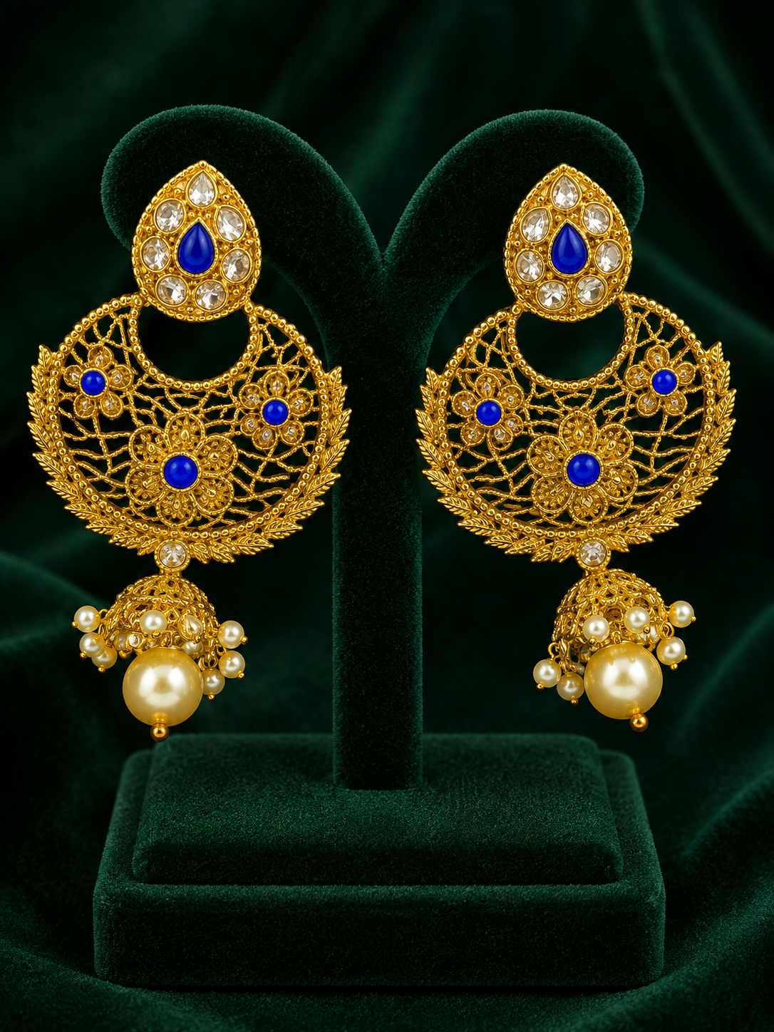 Zehnara Chandbali Earrings