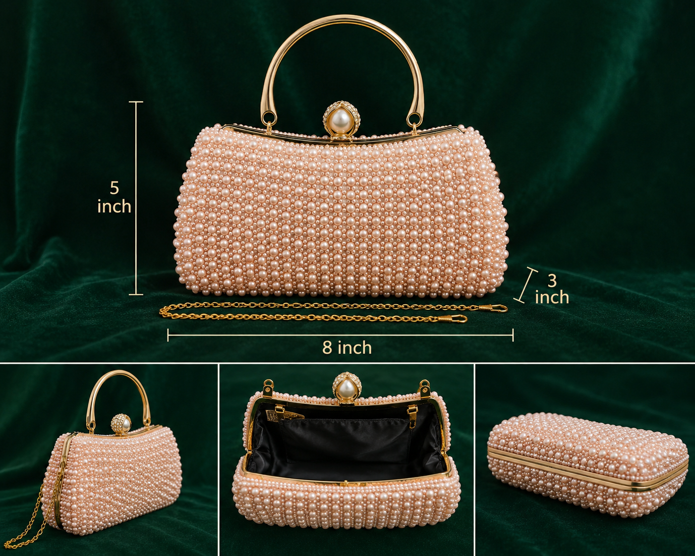 Pearl Bloom Clutch