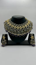 Load image into Gallery viewer, Lavender Victorian Kundan Necklace Set
