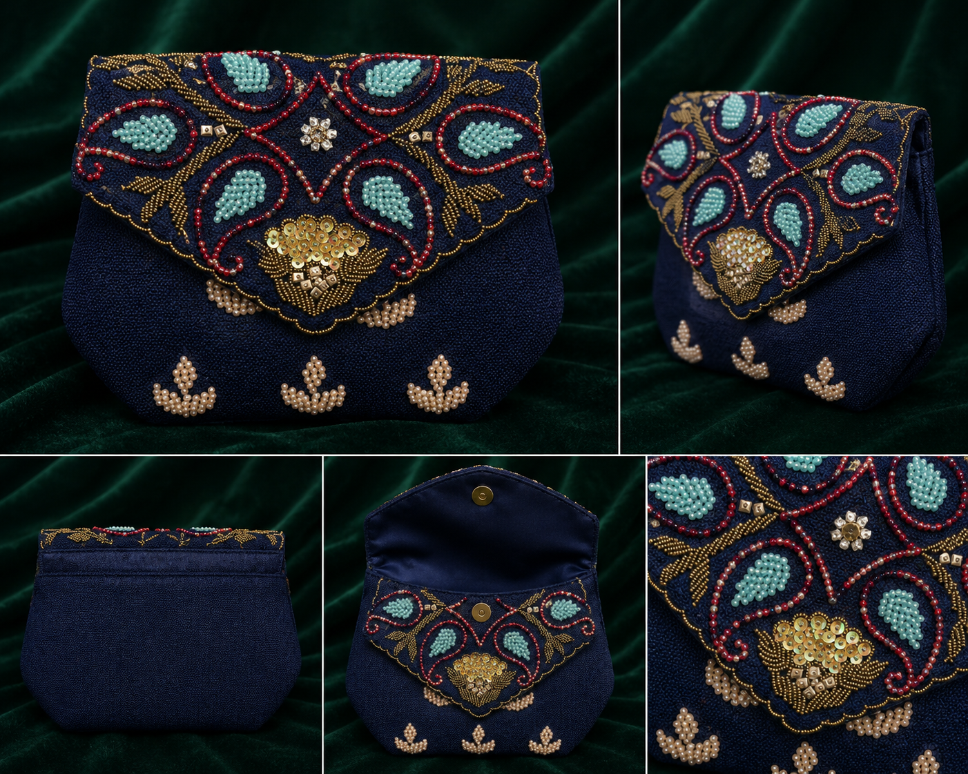 Midnight garden Clutch