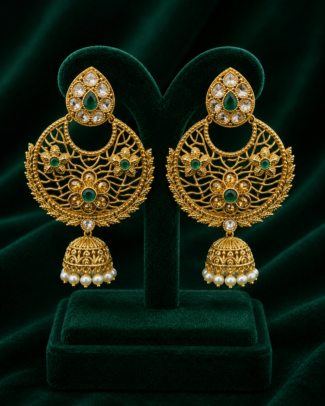 Zehnara Chandbali Earrings