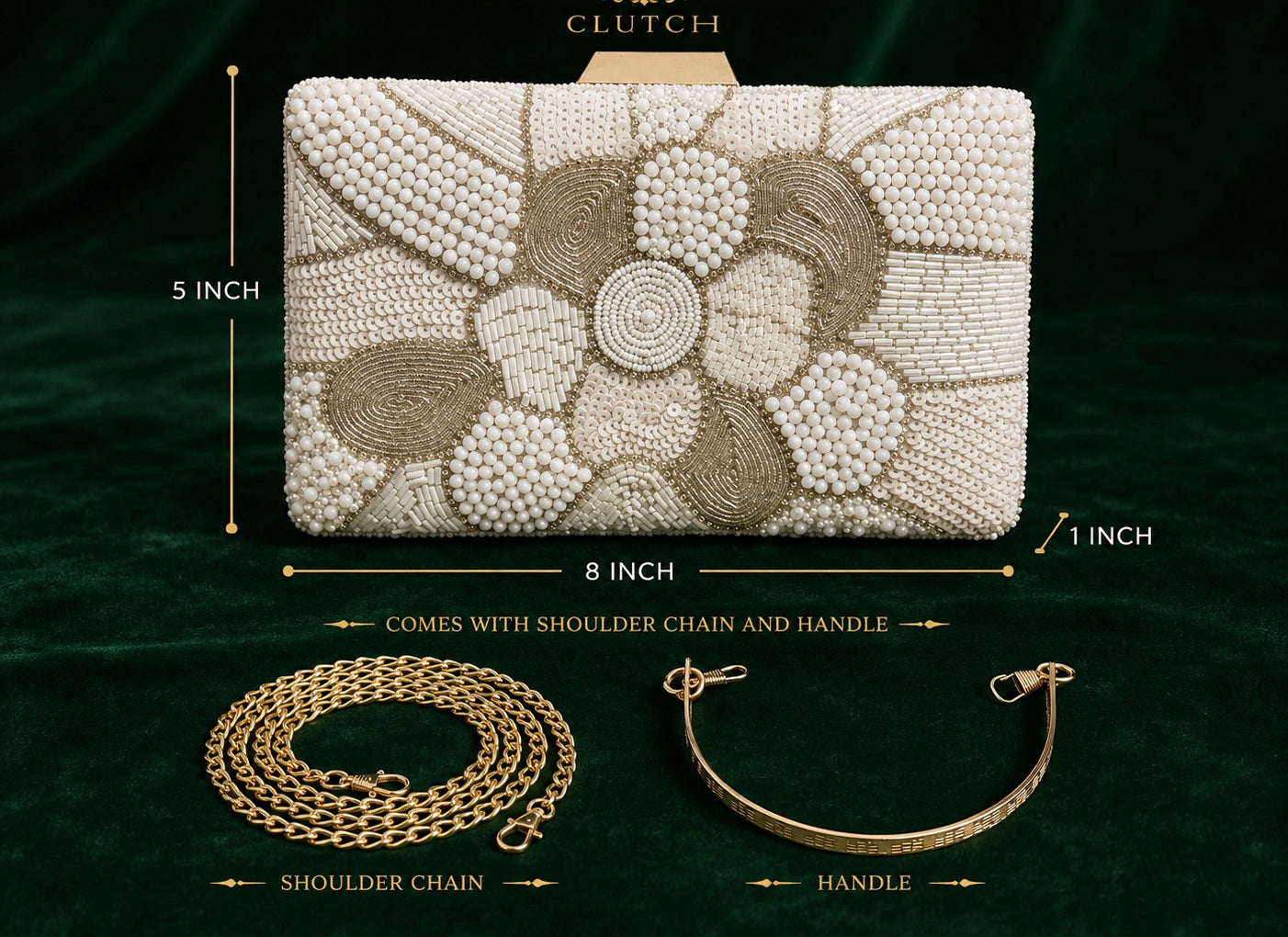 White Orchid Clutch