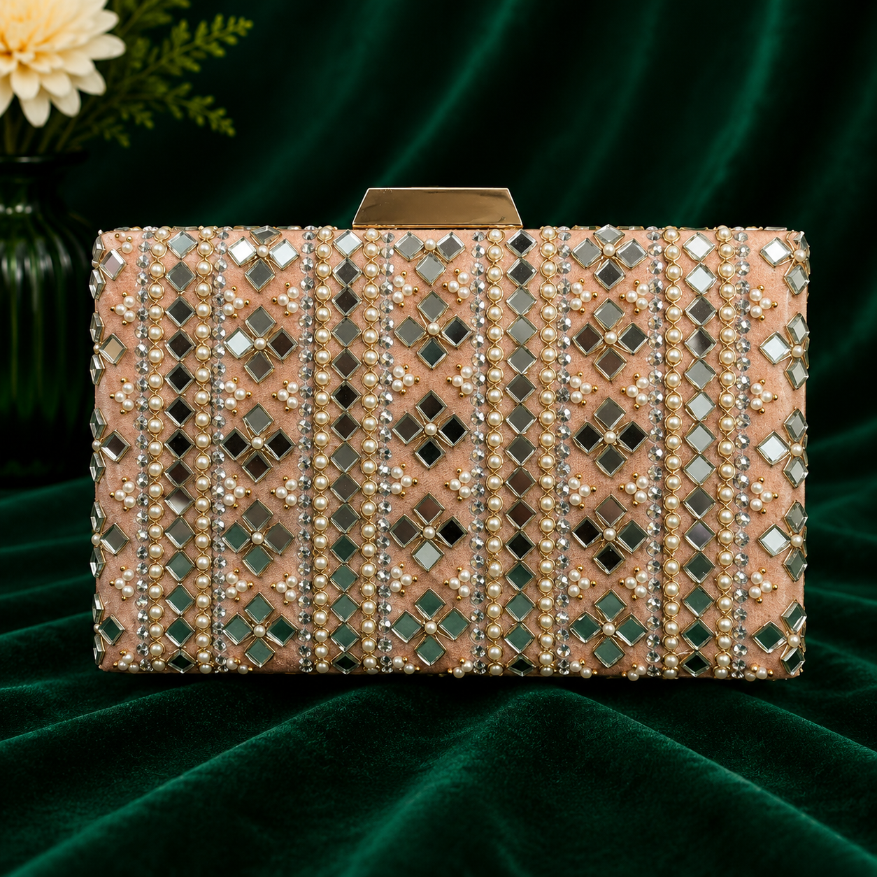 Mirror Blossom Clutch