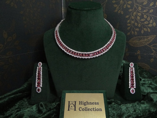 Modern Ruby Necklace