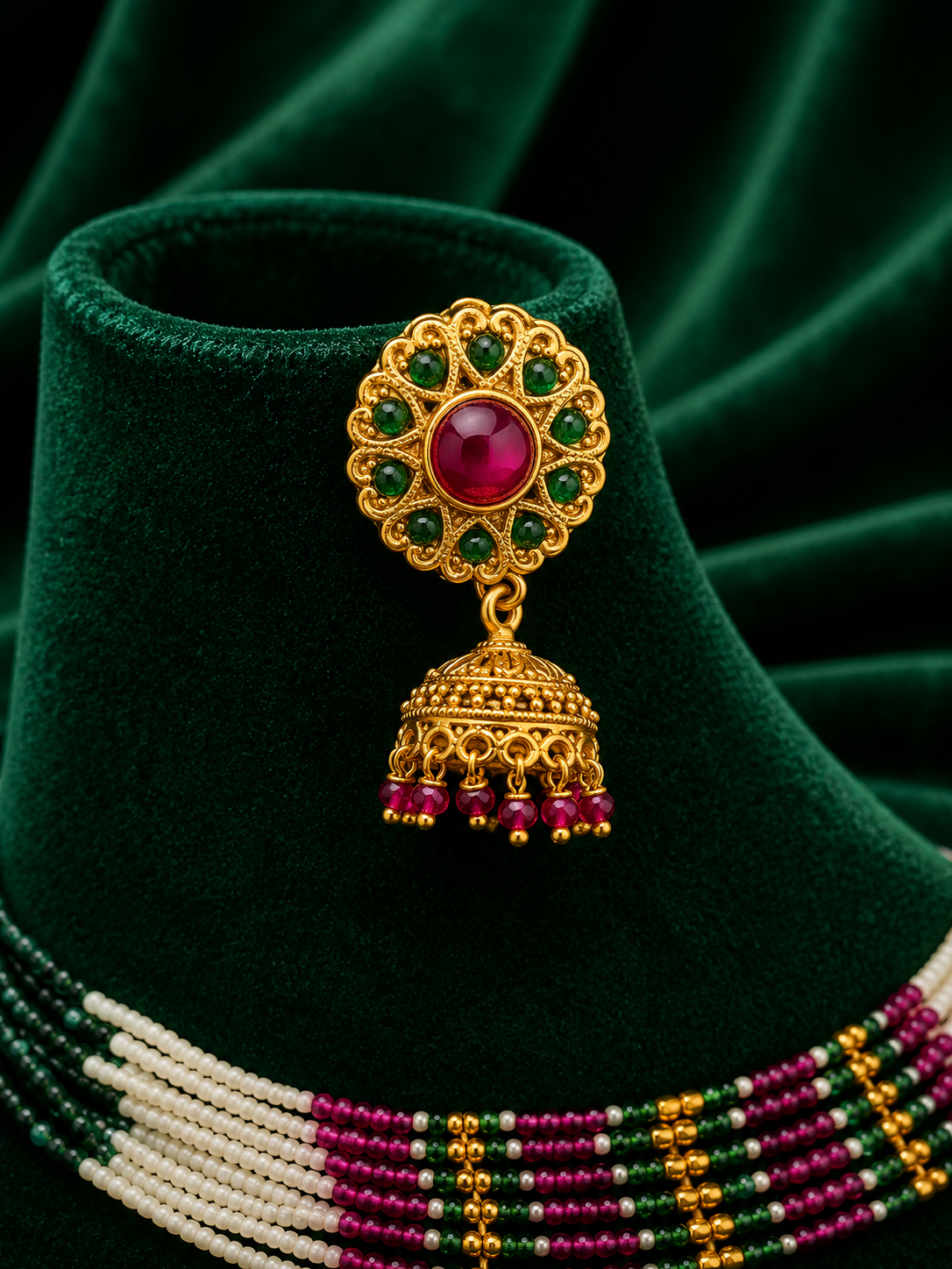Rajwada Polki Pearl Choker