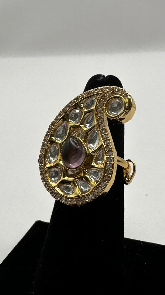 Teardrop Stoned Ring