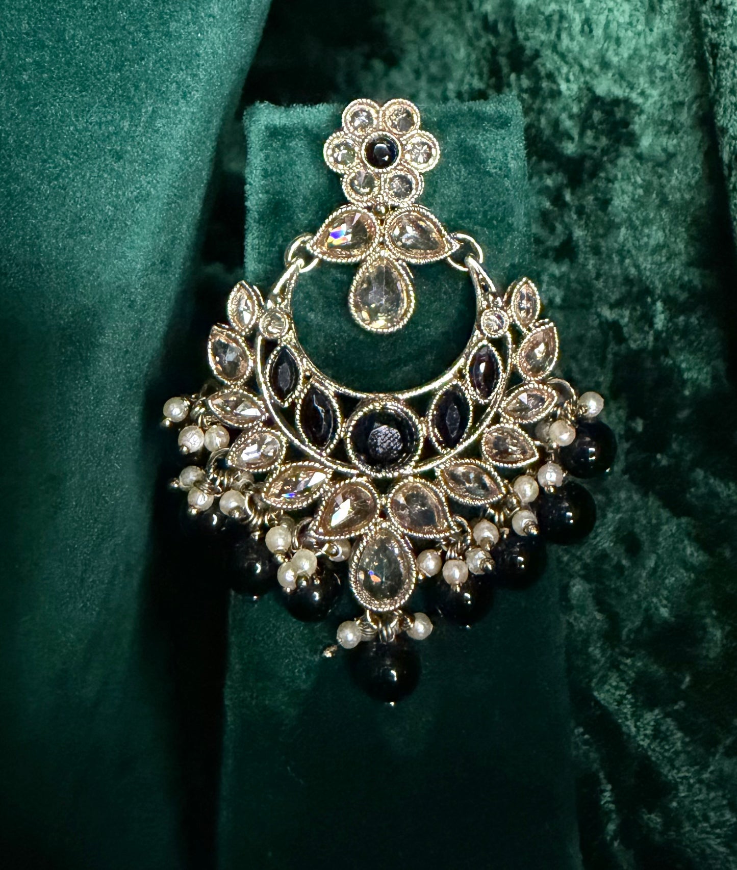 Black Polki Necklace