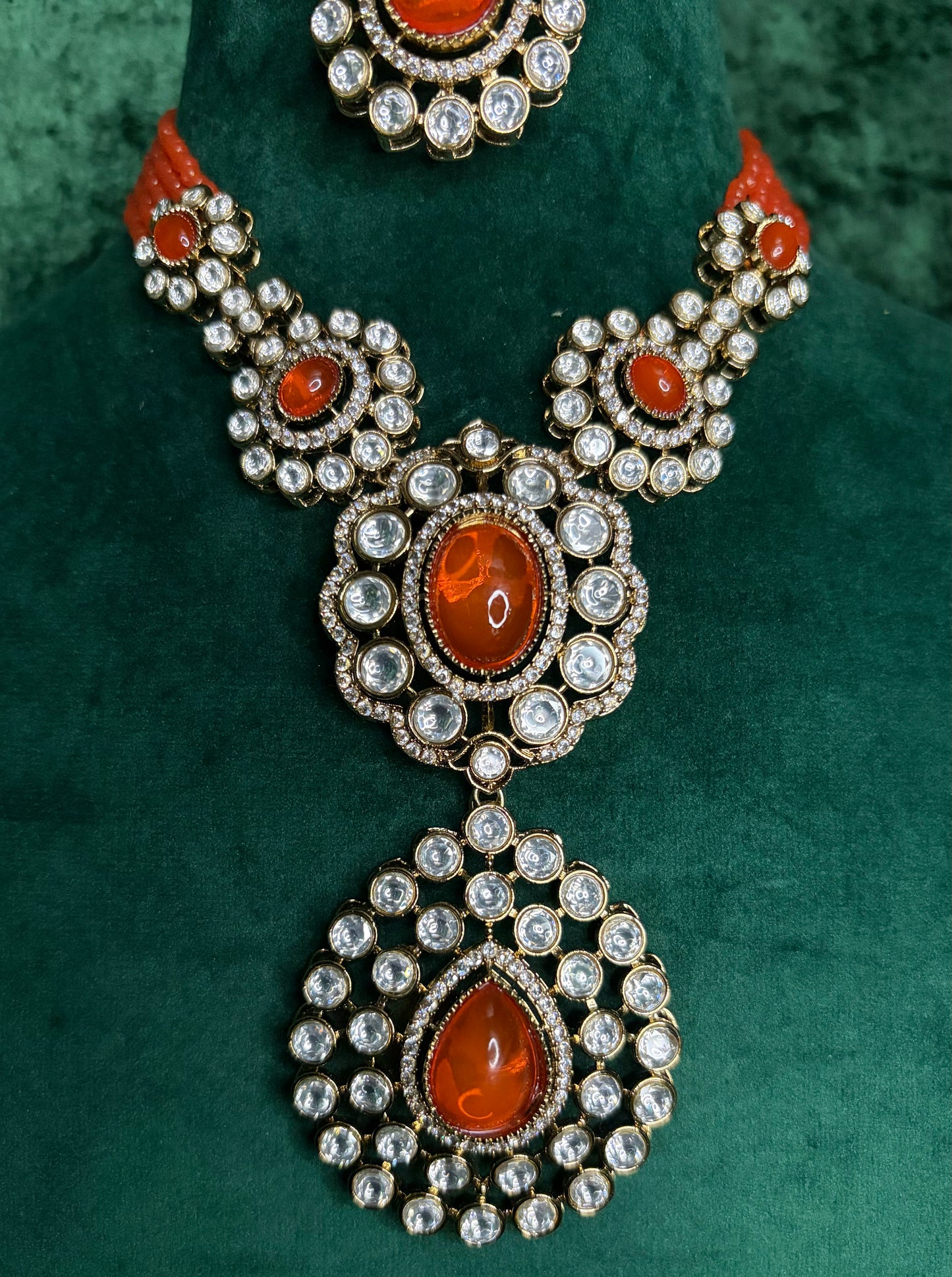 Orange Pendant Necklace