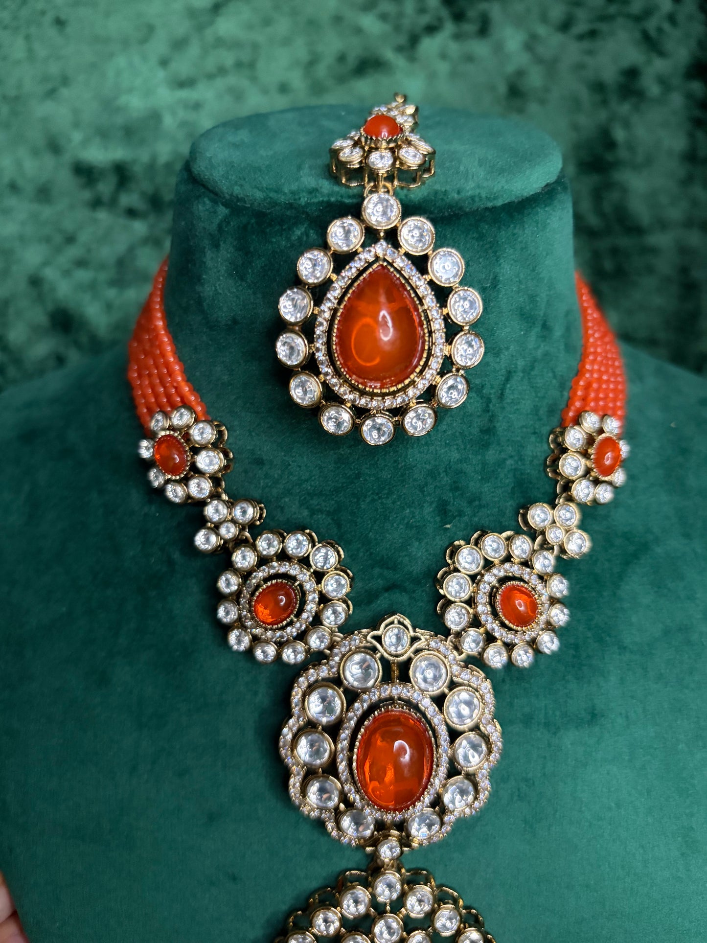 Orange Pendant Necklace