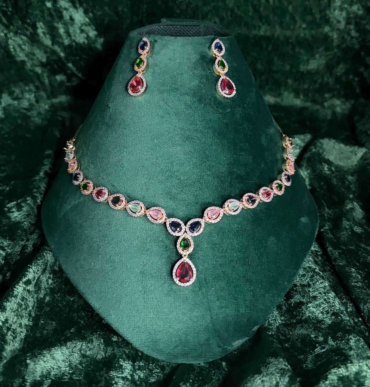 Multi Navratan Necklace