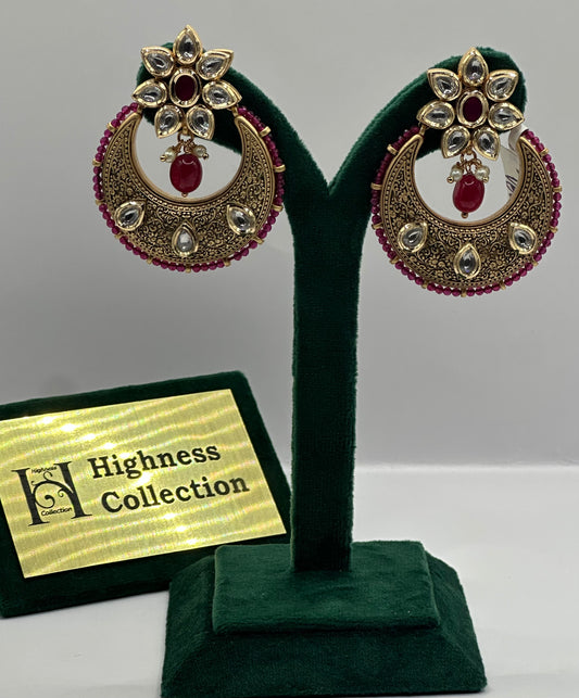 Matte Gold Chandbali