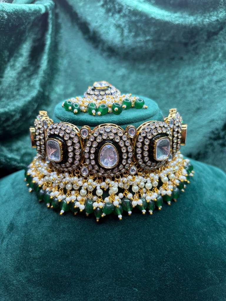 Moissanite Emerald Choker